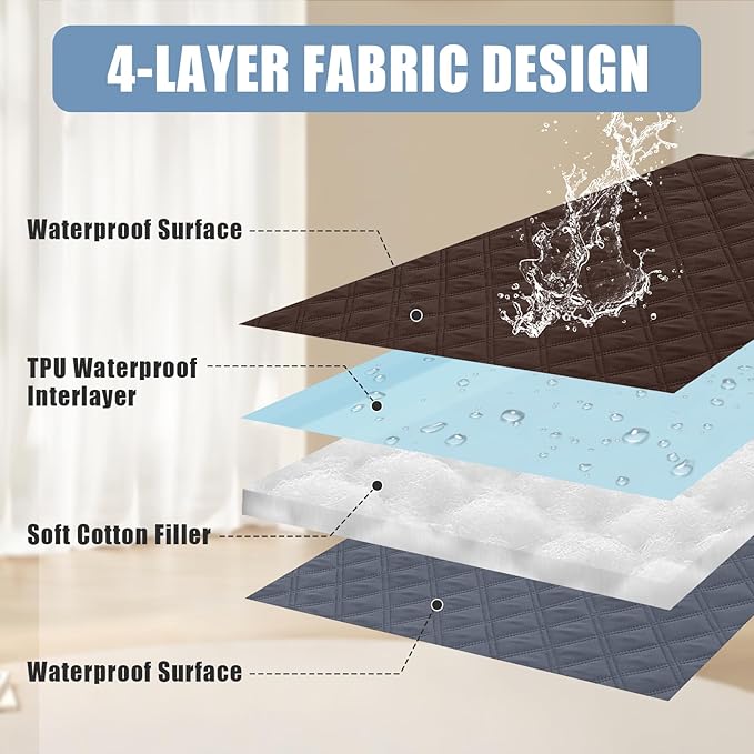 Smiry Waterproof Dog Blanket, Reversible Dog Bed Cover Pet Blanket, Soft Couch Cover for Dogs Washable, Bed Couch Sofa Furniture Protector for Puppy Cat Kids (52"x82", Chocolate/Dark Grey)