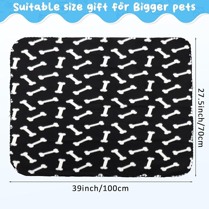 Eccliy 20 Pcs Puppy Blanket Pet Soft Fleece Dog Blankets Warm Felt Throw Sleep Mat Bed Covers for Doggie Puppy Pet Dogs Cat, 20 Styles(39 x 27.6 Inch,Mix)