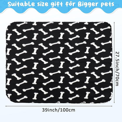 Eccliy 20 Pcs Puppy Blanket Pet Soft Fleece Dog Blankets Warm Felt Throw Sleep Mat Bed Covers for Doggie Puppy Pet Dogs Cat, 20 Styles(39 x 27.6 Inch,Mix)