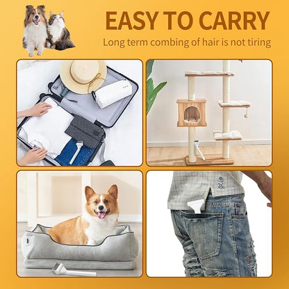 Dog&Cat Hair Grooming Rake Deshedding, Dematting Tool - Undercoat Rake for Dogs, Cats - Extra Wide Dog Grooming Brush,Reduce Shedding by 95%