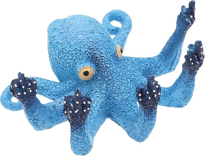 Blue Resin Octopus Aquarium Ornament, Funny Fish Tank Decoration