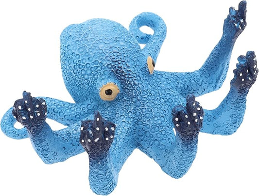 Blue Resin Octopus Aquarium Ornament, Funny Fish Tank Decoration