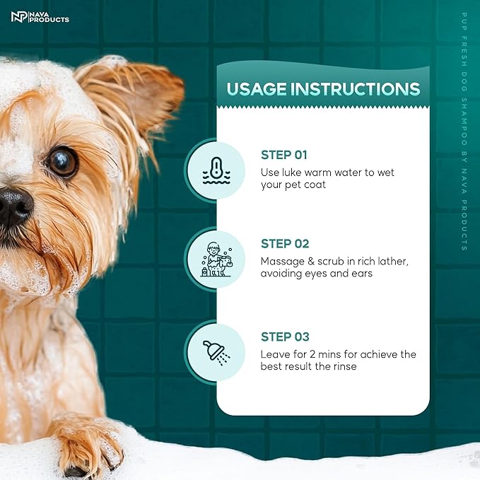 NP NAVA PRODUCTS Dog Shampoo with Oatmeal & Aloe Vera, Hypoallergenic Dog Shampoo for Smelly Dry Coat Itching Relief, Deshedding Puppy Shampoo Refreshing Gentle Pet Care for Sensitive Skin, 16.91 oz