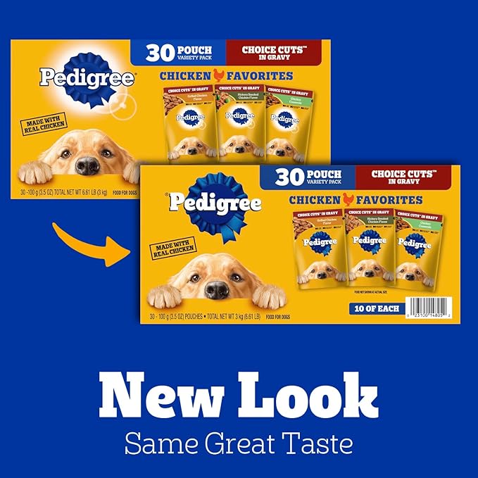 Pedigree Choice Cuts in Gravy Adult Soft Wet Dog Food 30-Count Variety Pack, 3.5 oz. Pouches