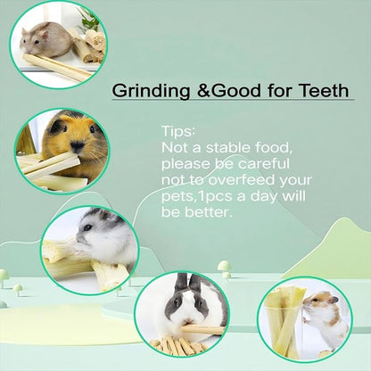 700g/1.5lb Sweet Bamboo Sticks for Rabbits Bunny Chew Toys,Chinchilla Molar Treats Chew Sticks for Small Animals Rabbits Hamsters Guinea Pigs