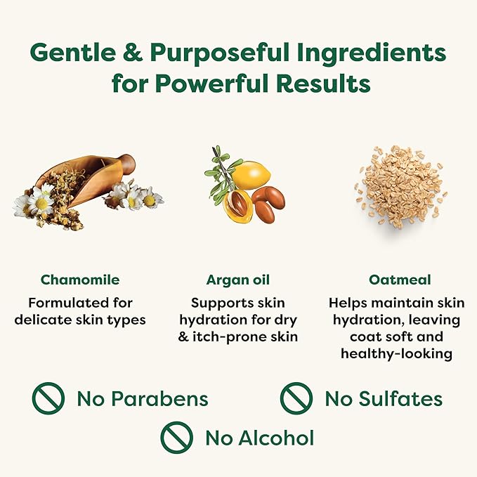 Earth Rated 3-in-1 Soothing Dog Shampoo and Conditioner, Deodorizing Oatmeal Shampoos for Dogs and Puppies, Great for Smelly Pets, White Tea and Basil Scent, 16 oz