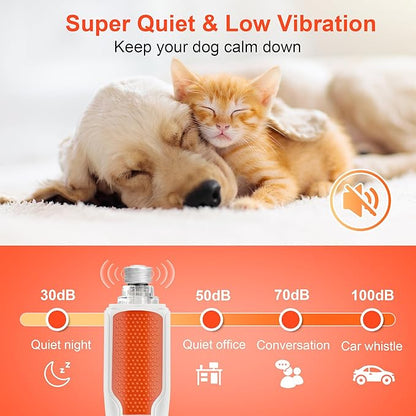 7-Speed 360° LED Strong Light Dog Nail Grinder Quiet Cat Nail Grinder Dog Nail Trimmers for Large Medium Small Dogs Cats Pets Claw Trimmer Quick Dog Nail Clipper