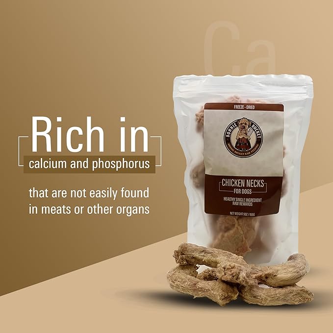 Chicken Neck Treats for Dogs & Cats - Freeze Dried, Healthy & Raw Treats for Pets - Rich in Calcium & Phosphorus - Promotes Healthy Joints, Skin & Fur