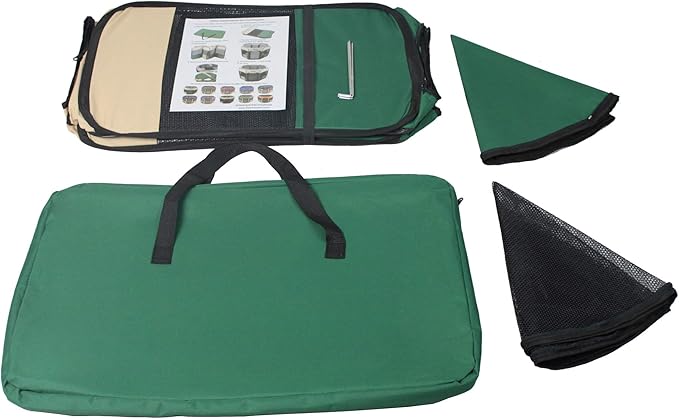 EliteField 2-Door Soft Pet Playpen (2 Year Warranty), Exercise Pen, Multiple Sizes and Colors Available for Dogs, Cats and Other Pets (52" x 52" x 32"H, Beige+Green)