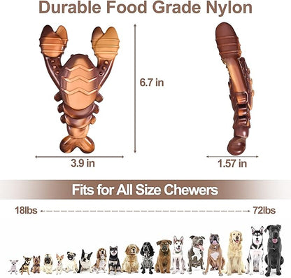 NEZIN Indestructible Dog Toys for Aggressive Chewers, Real Beef Flavored, Extreme Tough Dog Chew Toys for Large Medium Breed, Interactive Dog Toys, Gift for Dogs