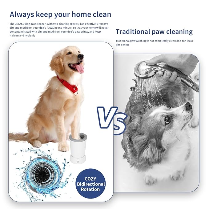 Dog Paw Cleanerï¼_utomatic paw cleaner For dogs, Type-c Charging, Designed For Small To Medium Sized Dogs ï¼_asy To Carryï¼_eeps Homes Clean(white)