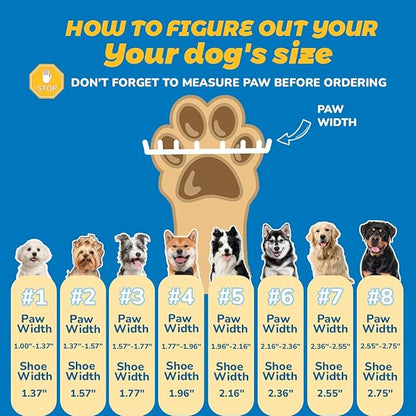 Dog Shoes for Large Dogs, Medium Dog Boots & Paw Protectors for Hardwood Floors, Outdoor Dog Booties for Hot Pavement Winter Snow Hiking, Breathable Dog Shoes with Reflective Strips Size 6