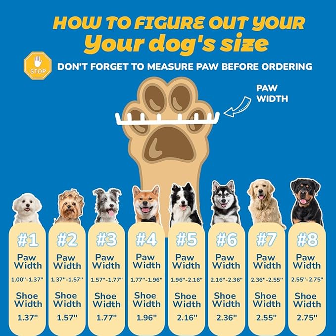 Dog Shoes for Large Dogs, Medium Dog Boots & Paw Protectors for Hardwood Floors, Outdoor Dog Booties for Hot Pavement Winter Snow Hiking, Waterproof Dog Shoes with Reflective Strips Size 3