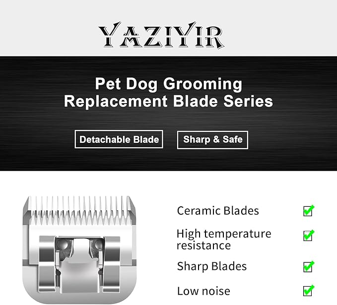 3 Color 40# Detachable Pet Dog Grooming Ceramic Blades,Compatible with Andis,Oster A5,Wahl KM-10 Series,Size #40 Blade 1/100-Inch 0.25MM Cut Lengthï¼_ilver+Black+Goldenï¼