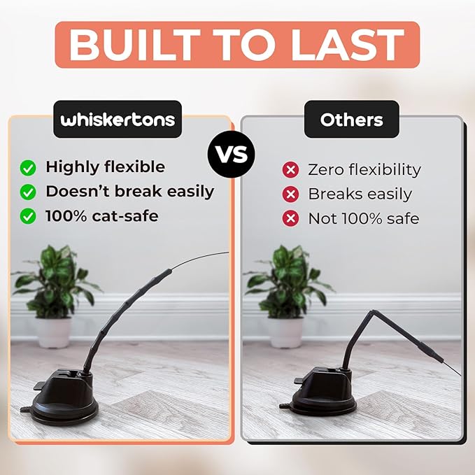 Interactive Bird Simulation Cat Toy Set, Interactive Cat Toys for Indoor Cats, Cat Feather Toy, Self-Holding Suction Cup, 5 Catnip Birds, Feathers, Bells (Catnip Bird Toy Set with 5 Birds)