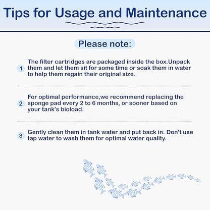 Aquarium Sponge Filter Replacement Sponges (4-Pack) for 229C (20-55 Gallon)