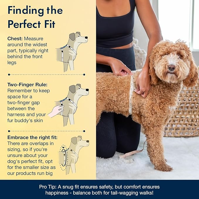 Dog Harness for Large Dogs - No Pull Fully Customizable Fitment - 3M Reflective Heavy Duty Harness for Walking & Training - No Choke Comfortable Collar Design, Made in USA L-Pink