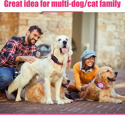 6 Pcs Dog Tag Silencer Dog Tag Holder for Pet Collar Soundless Dog Tag Cover Portable Pet ID Tag Bag Holder Protector for Dogs Cats Pets