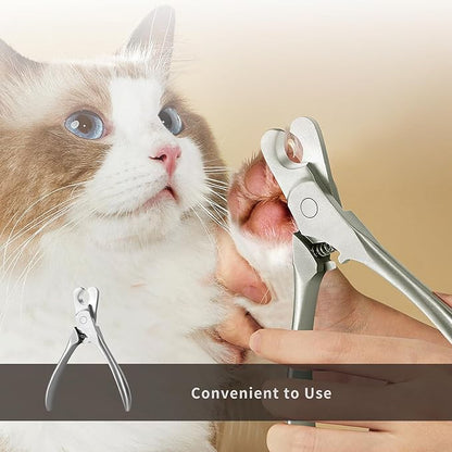 Dog Nail Trimmers & Cat Nail Clipper, Heavy Duty Stainless Steel Claw Clippers for Large Dogs & Indoor Cats, Dog Toenail Clippers with Nail File - Professional Grooming Tool for Dogs, Cats, Small Pets