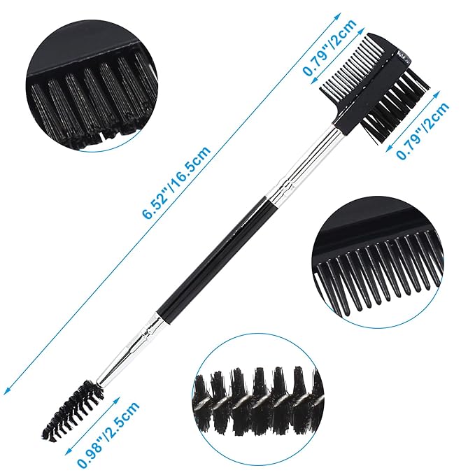 2PCS Dog Tear Stain Remover Comb, Double-Head Dog Eye Brush Cleaning Grooming Tool for Small Dogs and Cats,Black