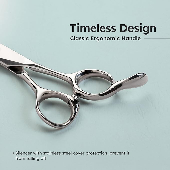 7" Dog Grooming Scissors  Handcrafted, Ergonomic, VG10 Stainless Steel for Sharper, Tougher, Better Edge Retention, Lightweight Shears with 3D Convex Blade for Dogs and Cats