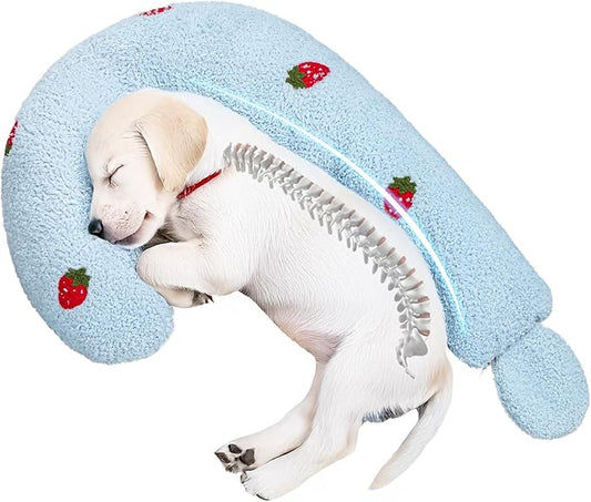 Mity rain Dog Pillow, Question Mark Dog Calming Pillow for Spin, Ultra Soft High Density Dog Neck Pillow for Joint Relief Sleeping Improve, Pet Calming Pillow Toy for Small/Medium/Large Dogs (Small)