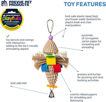 Prevue Pet Products Sound & Movement Mr. Mustache Bird Toy 62614