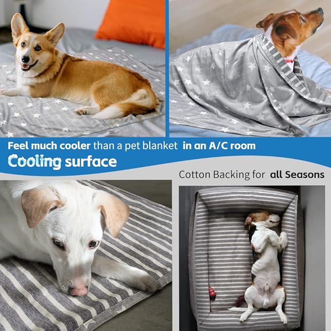 ARGOPET Dog Cooling Blanket 28 * 21inch Lightweight Self Cooling Blanket Bed Cover for Dog Cat Summer Blanket &Ice Silk Cooling Pet Blanket Throw Blanket for Kennel Sofa