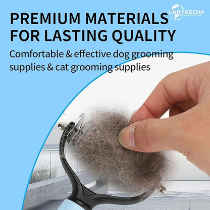 Self Cleaning Slicker Brush for Cats & Dogs, 2 Sided Deshedding Grooming Pawmingle Cat Brush, Dog Brush for Shedding, Deshedding Brush, Hair Brush Puppy Brush for Haired Dogs, Pet Supplies Accessories