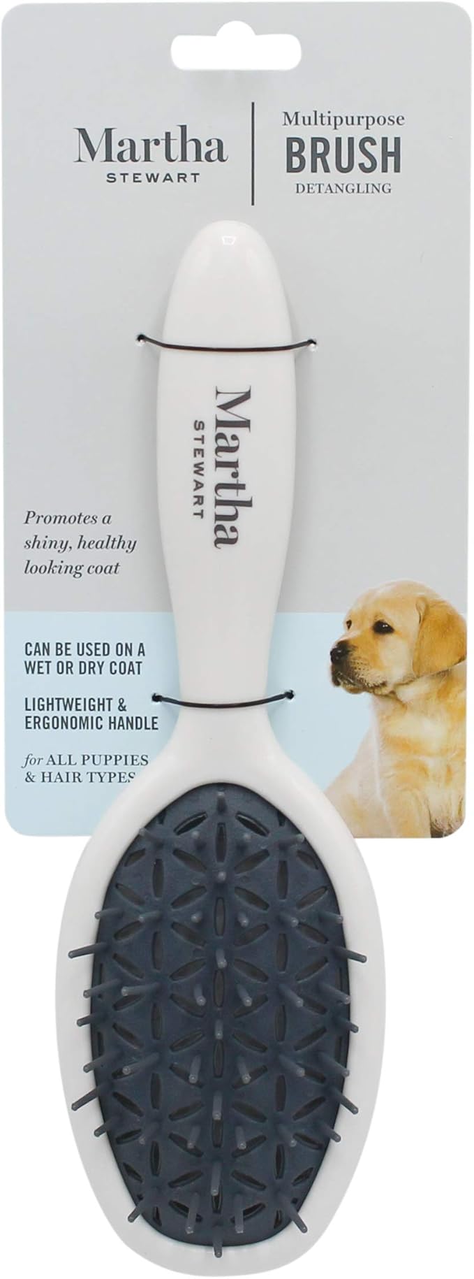 Martha Stewart for Pets Detangling Dog Brush for All Dogs | Brush for Dogs With Short or Long Hair | Great Dog Brushes for Grooming, Grooming Tools for Dogs