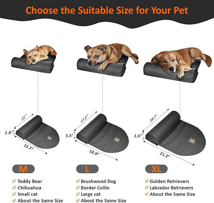 Dog Pillows for Medium Dogs, Dog Neck Pillow for Head Support, Washable Dog Bolster Pillow Good for Cervical Vertebra Portable Dog Bed Pillows for Joint Relief Sleeping Improve