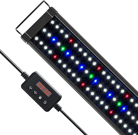 NICREW ClassicLED Plus LED Aquarium Light with Timer, 21 Watts, for 30 to 36 Inch Fish Tank Light, Daylight and Moonlight Cycle