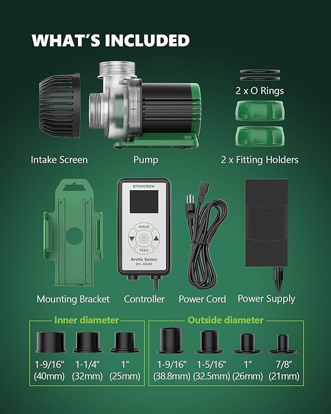 Aquarium Water Pump - Submersible DC 24V 80W 2642 GPH Return Pump for Fresh Saltwater Marine Tank