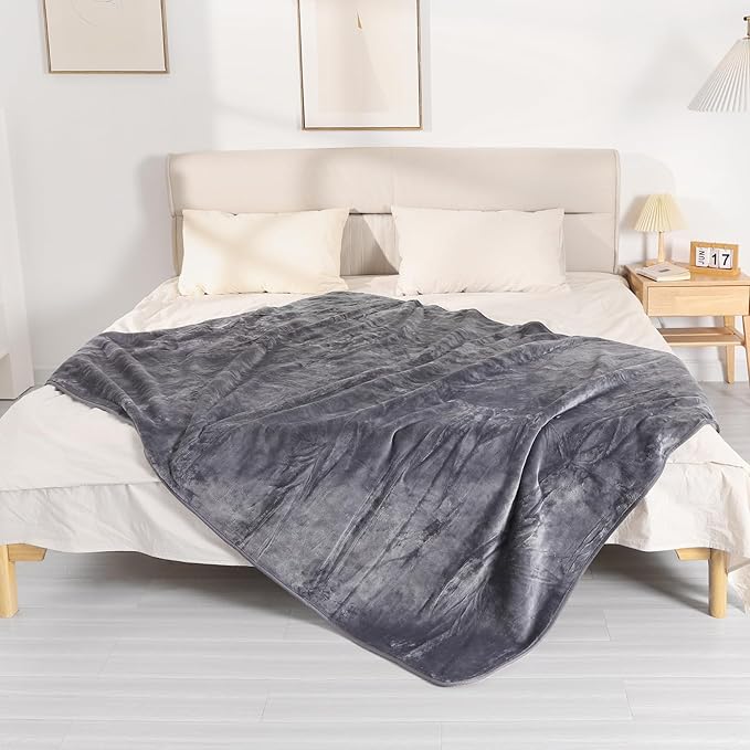 Waterproof Dog Blanket Bed Cover for Bed Couch Sofa, Liquid Pee Proof Pet Blanket Washable, Reversible Sherpa Fleece Blanket Furniture Protector for Medium Large Dogs Catsï¼_ray, 50"x 60"ï¼