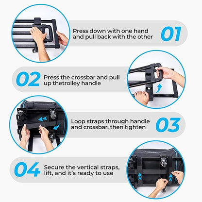 BurgeonNest Expandable Premium Cat Carrier with Wheels - Handle Adjustable Small Dog Carrier- Designed for Dogs and Cats up to 15 lbs - Removable Soft Lined Pet Carrier