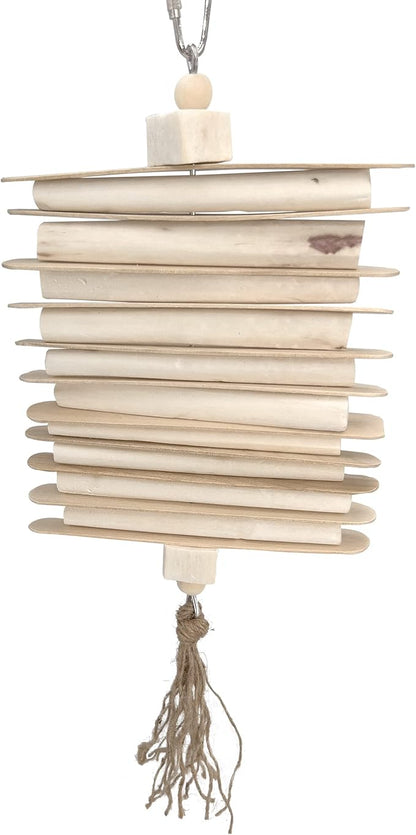 1116 Natural Sola Stick Stack - Handcrafted Hanging Bird cage Toy, Natural sola Wood Sticks, Natural Wooden Sticks, Parts can Turn Around Center, Chewing Fun for Small and Medium Size pet Birds