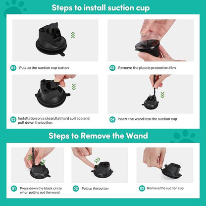 Interactive Cat Toys for Bored Indoor Adult Cats Suction Cup Cat Toy Bird Simulation Feather Toys