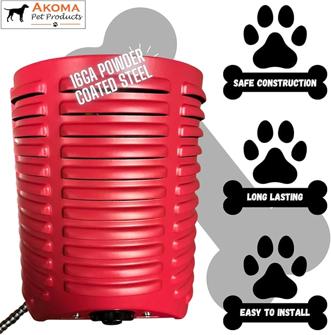 Akoma Hound Heater Dog House Heater, Outdoor Pet Furnace 400w - for Most Dog Houses (400W - WiFi - Camera)