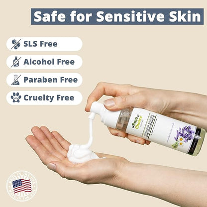 Paw Choice Dry Shampoo for Dogs - Waterless No-Rinse Foam for Odor Removal, Cleaning, Conditioning - Hypoallergenic, Natural - Safe for Sensitive Skin - Made in USA - Lavender Chamomile Scent