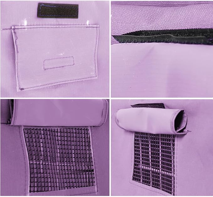 Dog Crate Cover Waterpoof Purple Pet Kennel Covers for Puppy Cat Indoor Outdoor Fit for 1 Door Wire Crate, 18.50x12.60x14.96 Inch