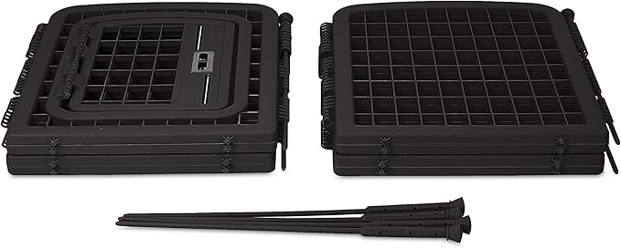 Amazon Basics 8-Panel Octagonal Plastic Pet Pen Fence Enclosure With Gate, 59 x 58 x 28 Inches, Black