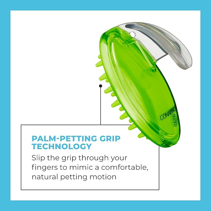 CONAIRPROPET Pet Brush with Ergonomic Pet-It Design, Dog Brush for Shedding, Removing Dirt, Curry Comb