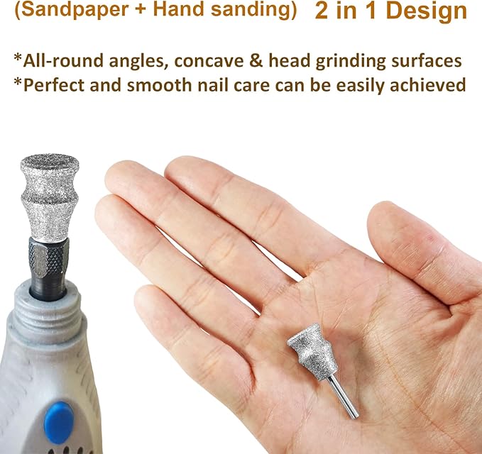 Diamond Dremel Dog Nail Grinder Attachment & Dog & Cat Pets Nail Clippers and Trimmers, Dremel Accessories & Dog Nail Trimmers with Safety Lock to Avoid Over Cutting, Grooming Tool for Pets
