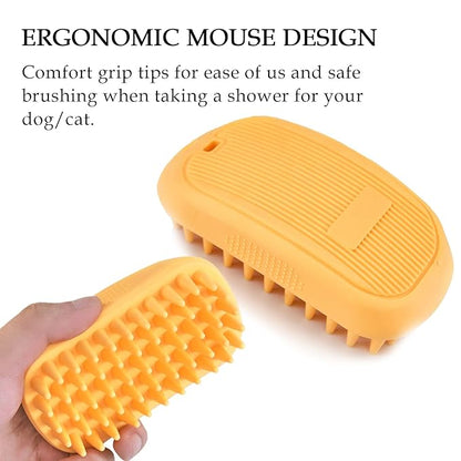 Silicone Dog Grooming Brush Pet Shampoo Bath Brush Anti Skid Soothing Massage Rubber Comb Bath Dog Brush