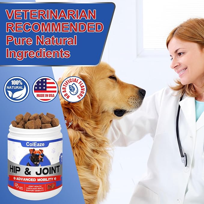 Glucosamine for Dogs Soft Chews 200 Count - Hip & Joint Support Supplement, MSM & Turmeric for Joint Pain Relief & Mobility Care - All Life Stages Puppy to Senior Dogs - Lamb Flavor