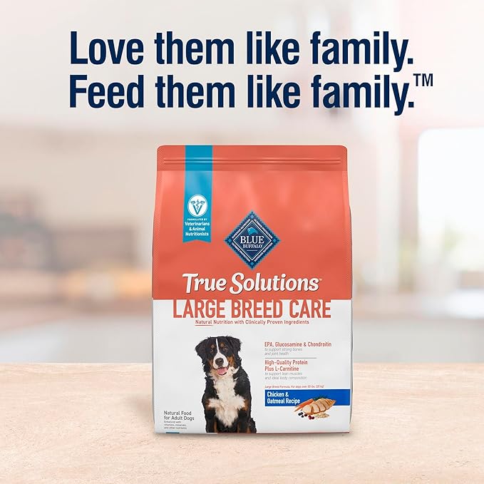 Blue Buffalo True Solutions Large Breed Care Natural Dry Dog Food for Adult Large Breed Dogs, Chicken, 24-lb. Bag