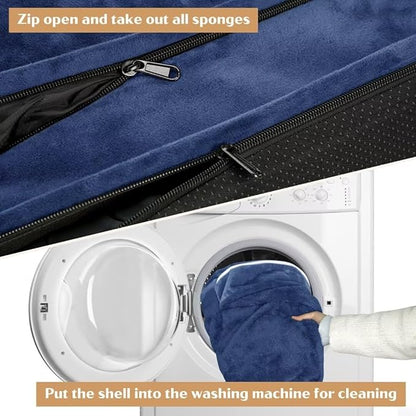 Extra Large Dog Beds, Waterproof Orthopedic Foam Dog Beds, XL Dog Bed with Bolster, Washable Dog Bed Sofa Pet Bed with Removable Cover & Non-Slip Bottom(X-Large,Navy Blue)