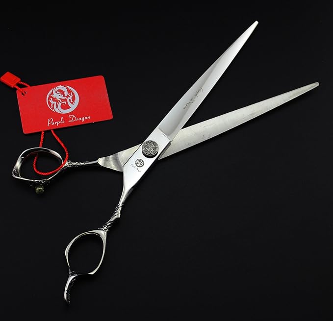 8/9 Inch Professional Pet Cat Dog Grooming Shear Straight/Curved Scissors for Professional Pet Groomer (A-8 inch-Straight Shear)