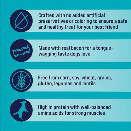 Stewart Freeze Dried Dog Treats, PuffPop Bacon, Egg, and Cheese Recipe, Gluten Free, 5.8 Ounce Resealable Pouch, Made in USA, Dog Training Treats