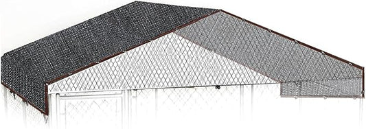 10 by 10 Feet Dog Kennel Cover Mesh Shade Panel with Grommets - Weather Guard Extra Large All Season Dog Run Cover & Roof - Fit for 10ft. X 10ft. Outdoor Cages and Large Pet